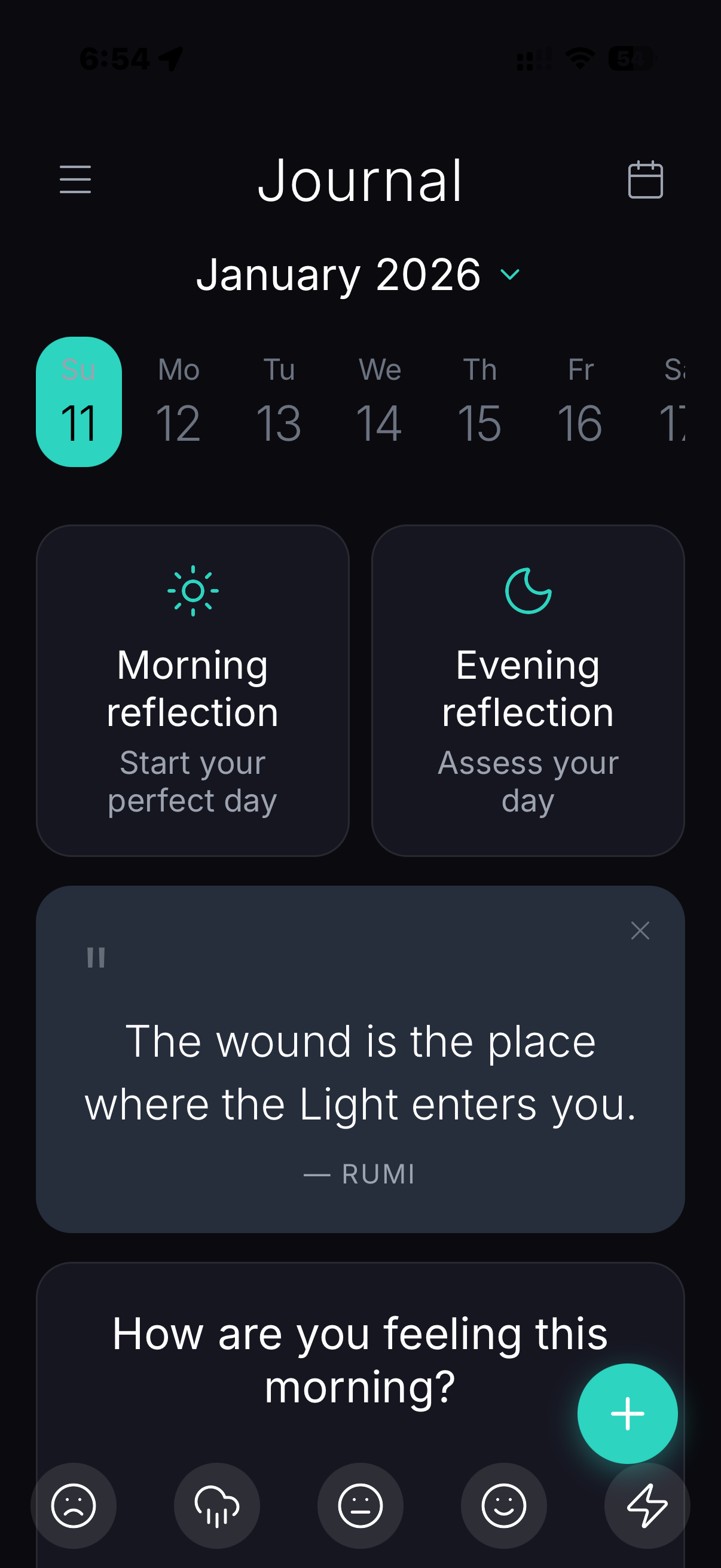 Journal with daily reflections